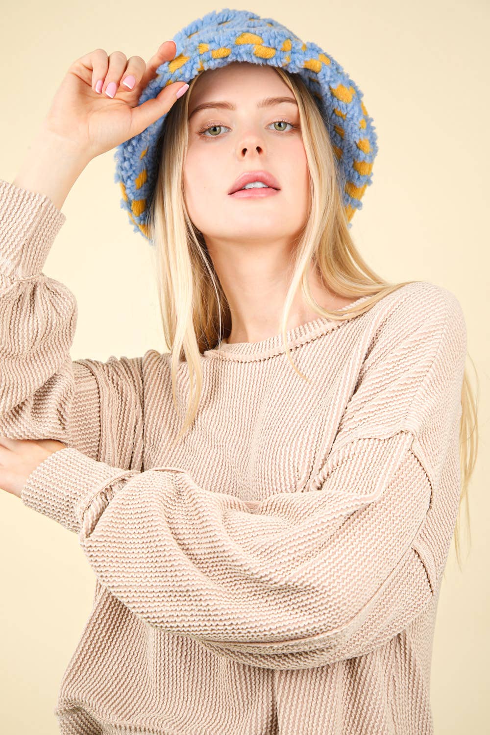 Two Tone Ribbed Top