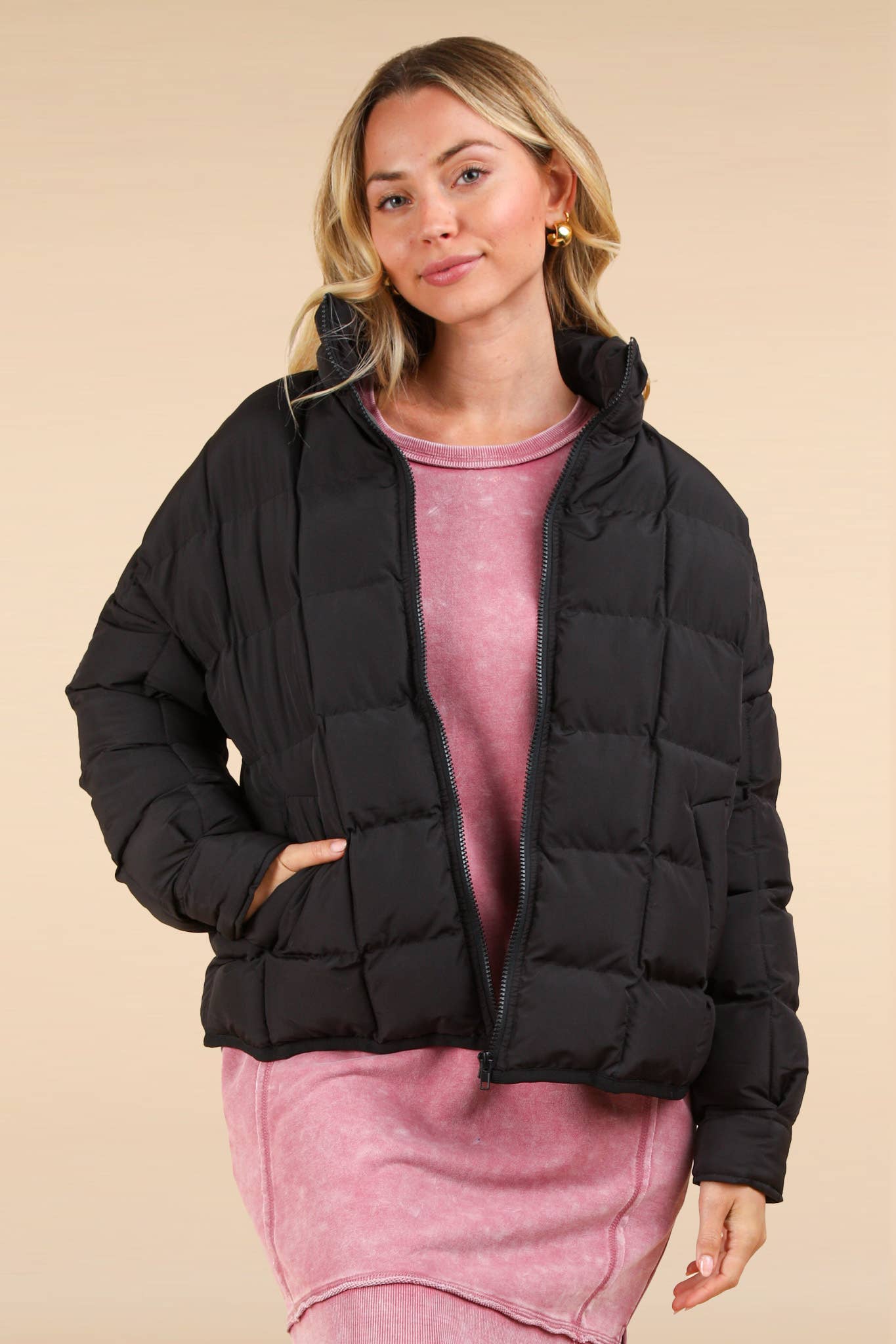 Solid Puffer Jacket