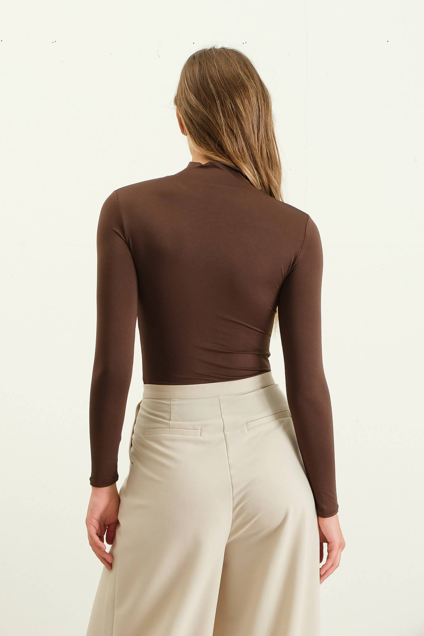 Seamless Mock Neck Long Sleeve