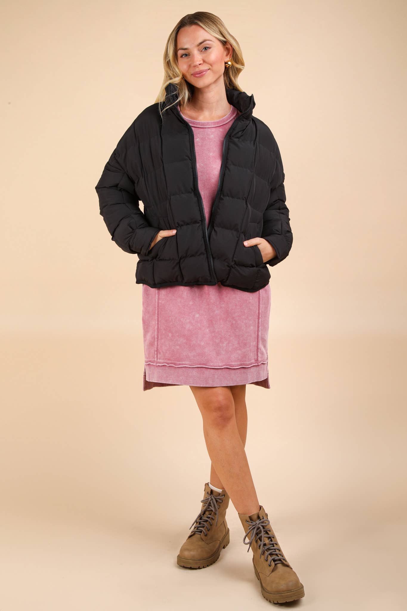 Solid Puffer Jacket