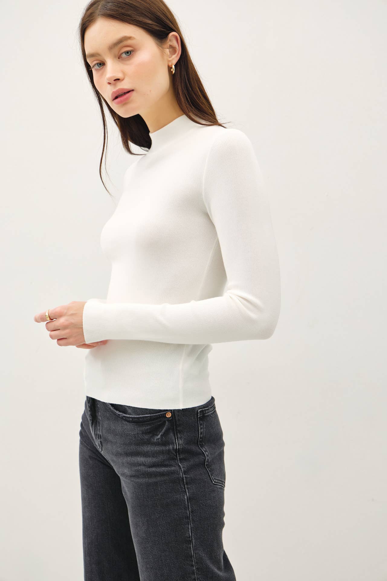 Ivory Mock Neck