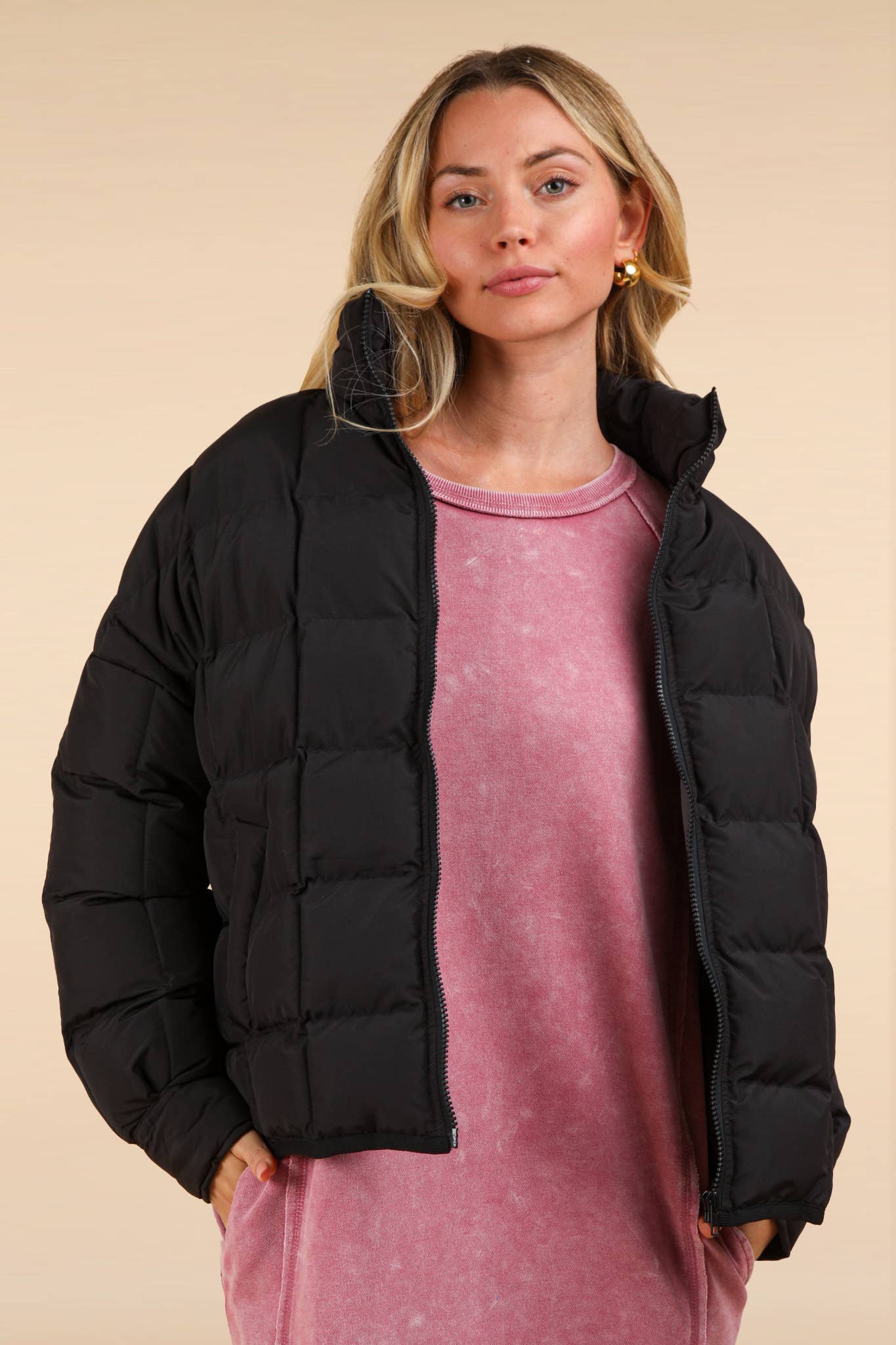 Solid Puffer Jacket