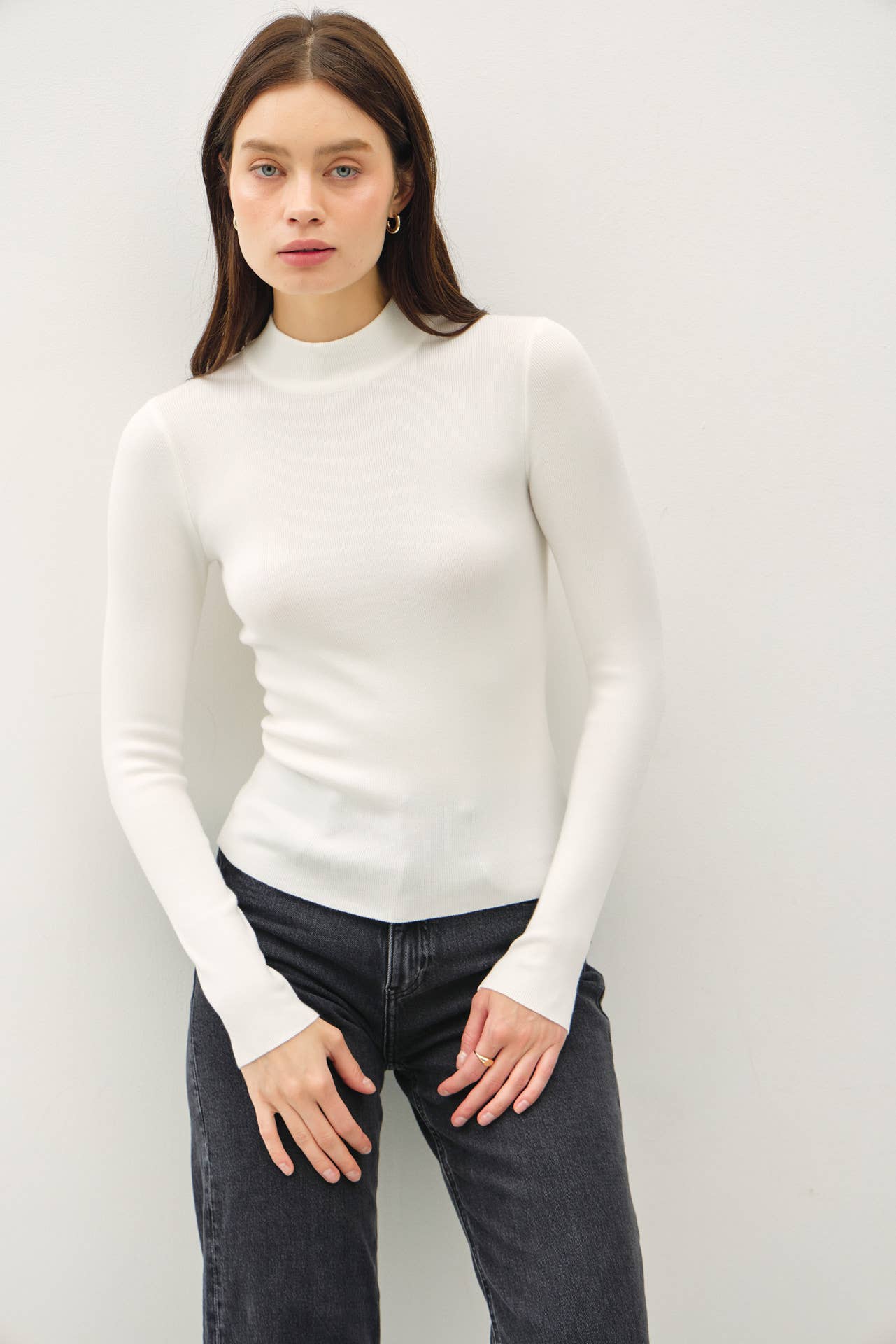 Ivory Mock Neck