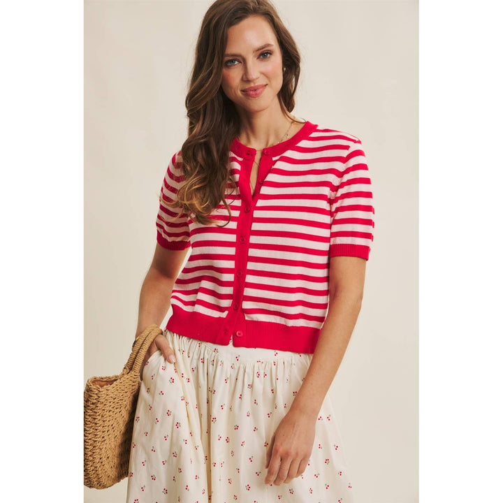 Cotton Cherry Midi Skirt