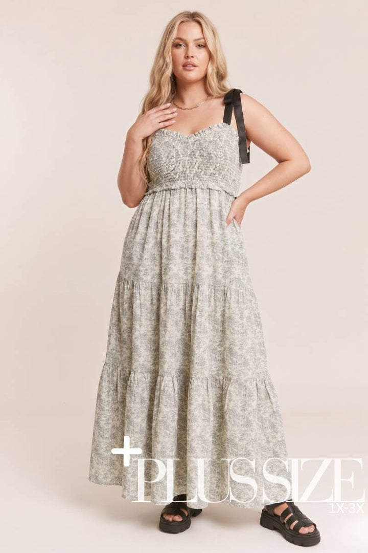 Curvy Raven Floral Dress - Baycreek & Co