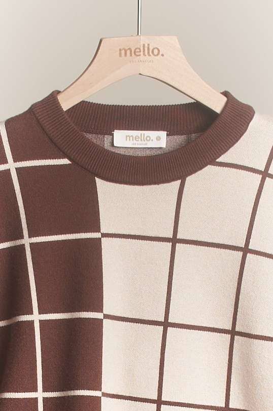 Chestnut Check Sweater