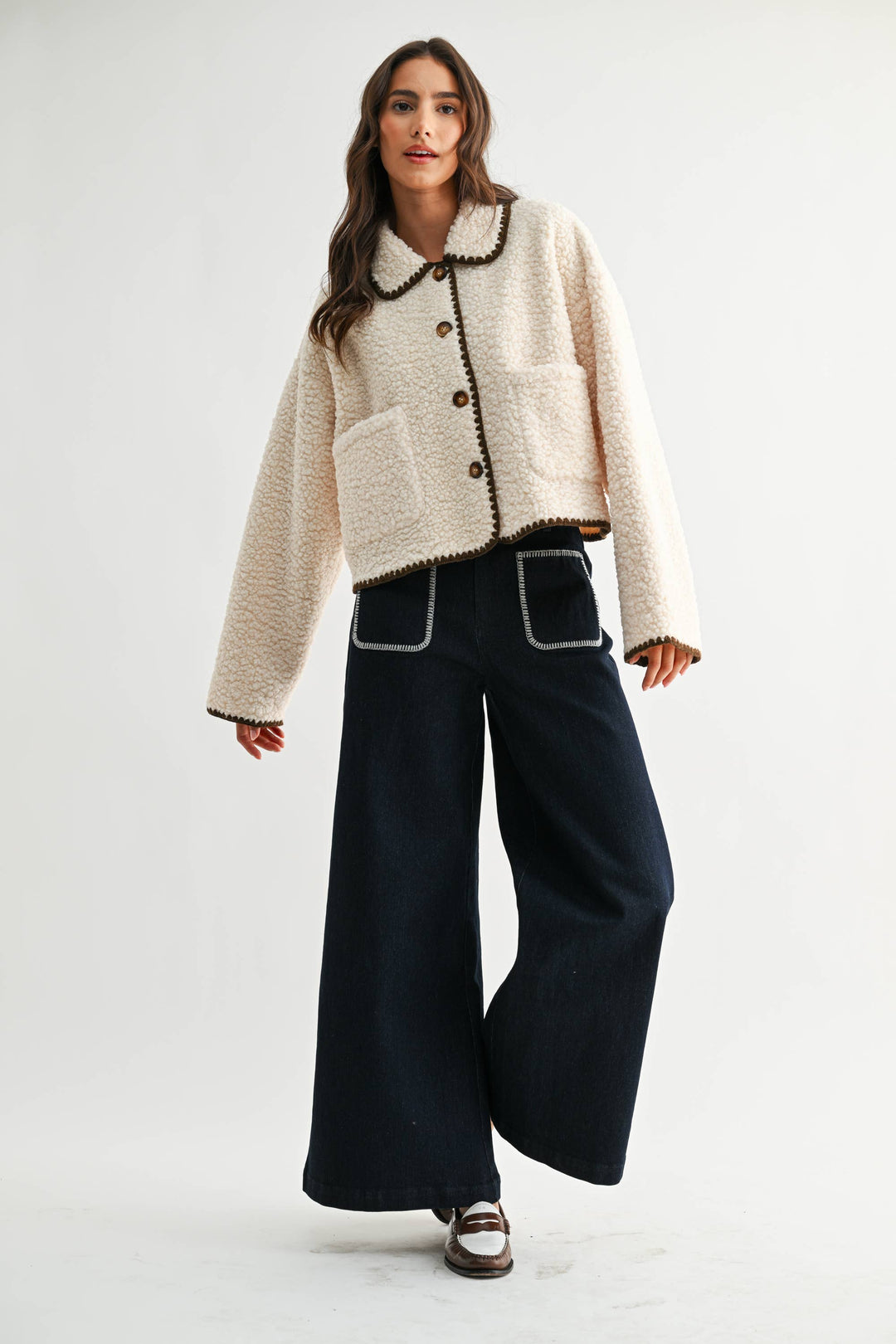 Trim Sherpa Jacket - Baycreek & Co