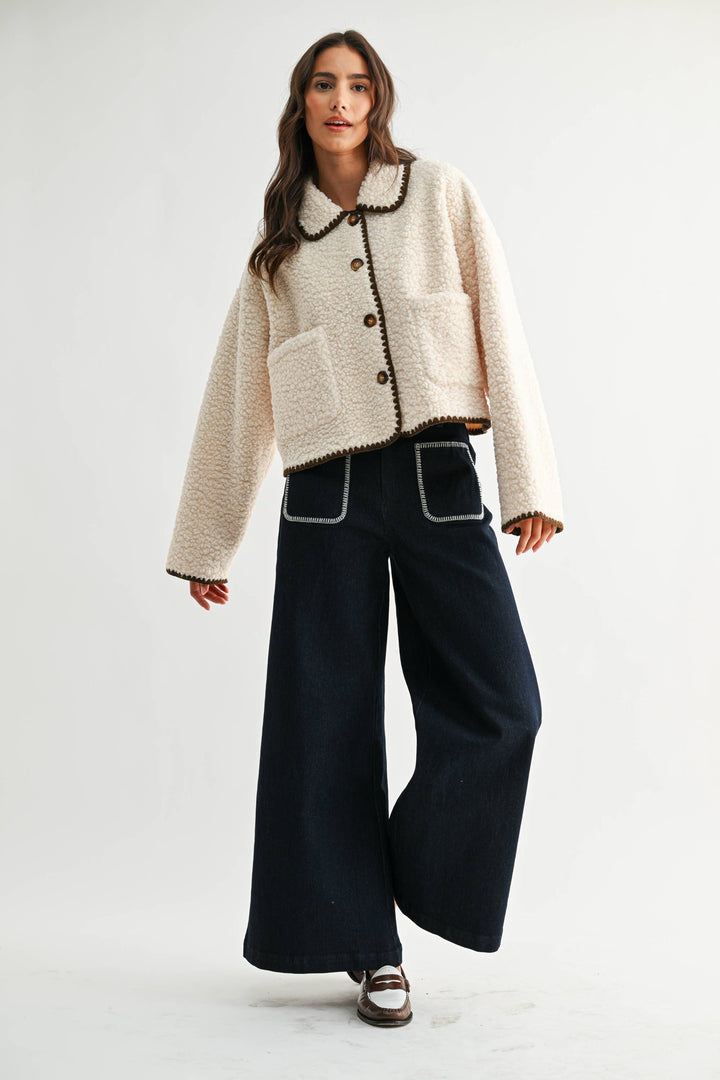 Trim Sherpa Jacket - Baycreek & Co