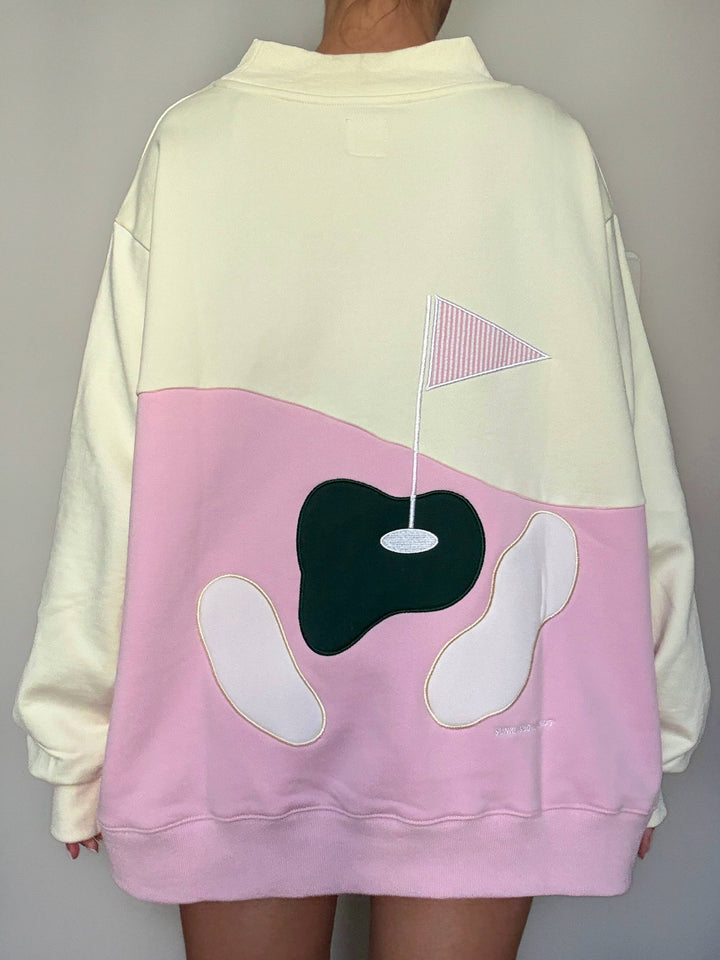 Golfing On The Green Mockneck Sweatshirt 100% Cotton - Baycreek & Co