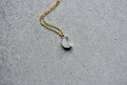 Druzy Moon Necklace