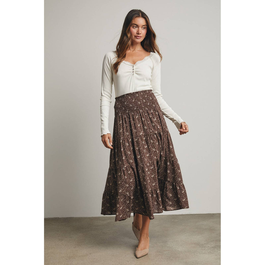 Ava Floral Midi Skirt