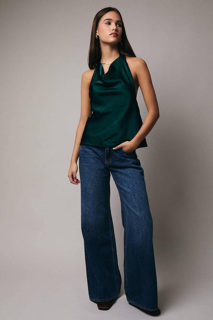 Halter Satin Top