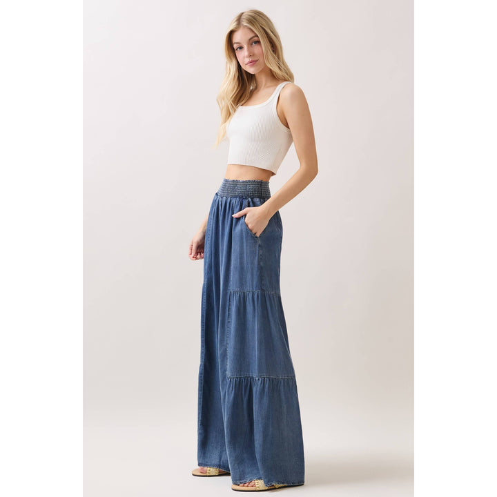 DENIM TENCEL WIDE LEG PANTS - VP3587A - Baycreek & Co