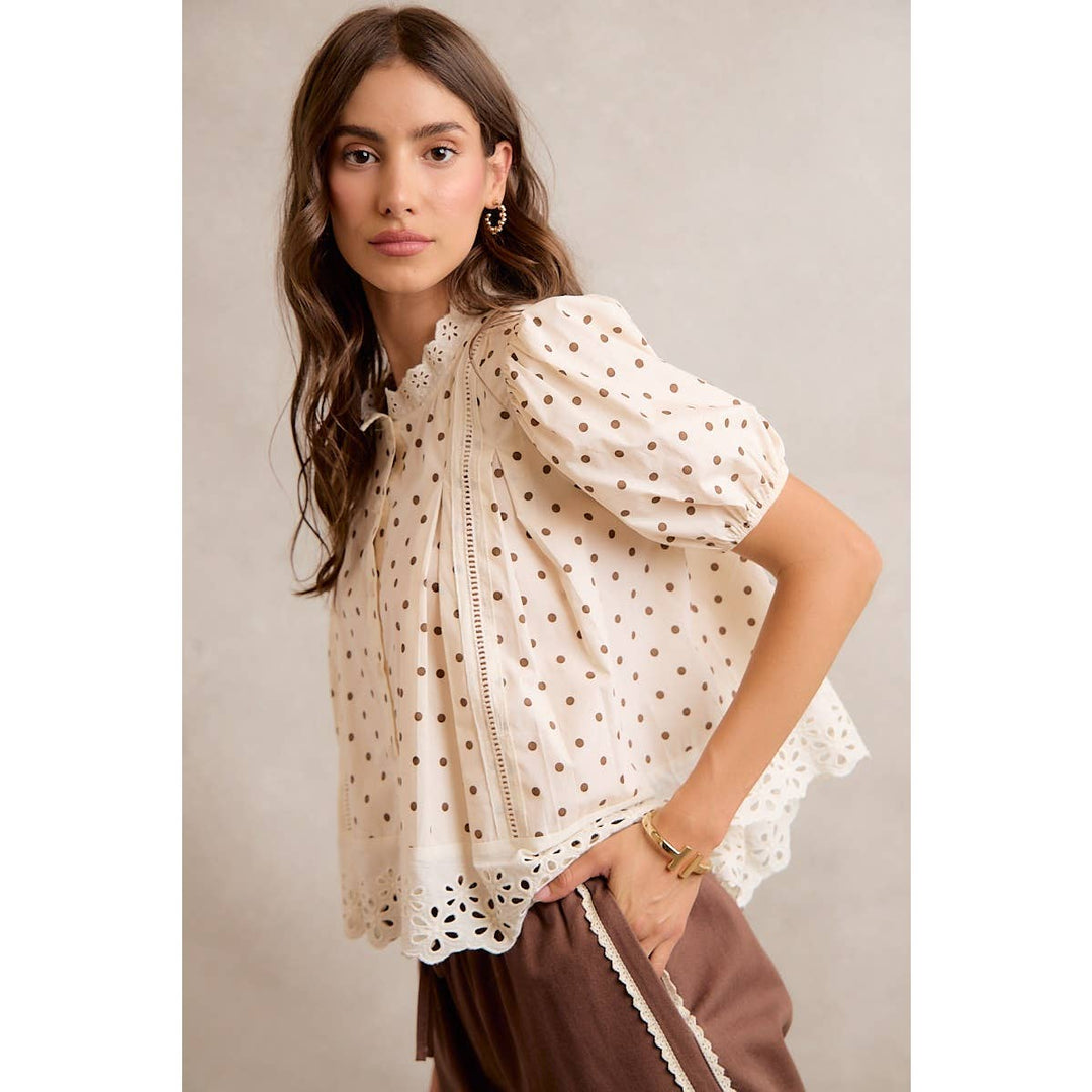 PRESALE Polka Dot Lace Blouse