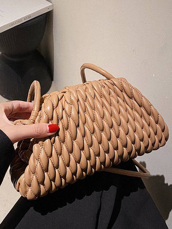 Pleated Solid Color Bags Crossbody Bags Handbags