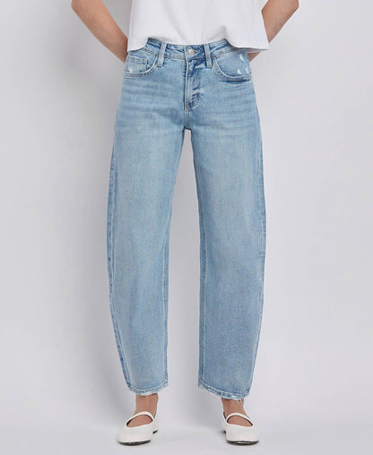 High Rise Barrel Jeans