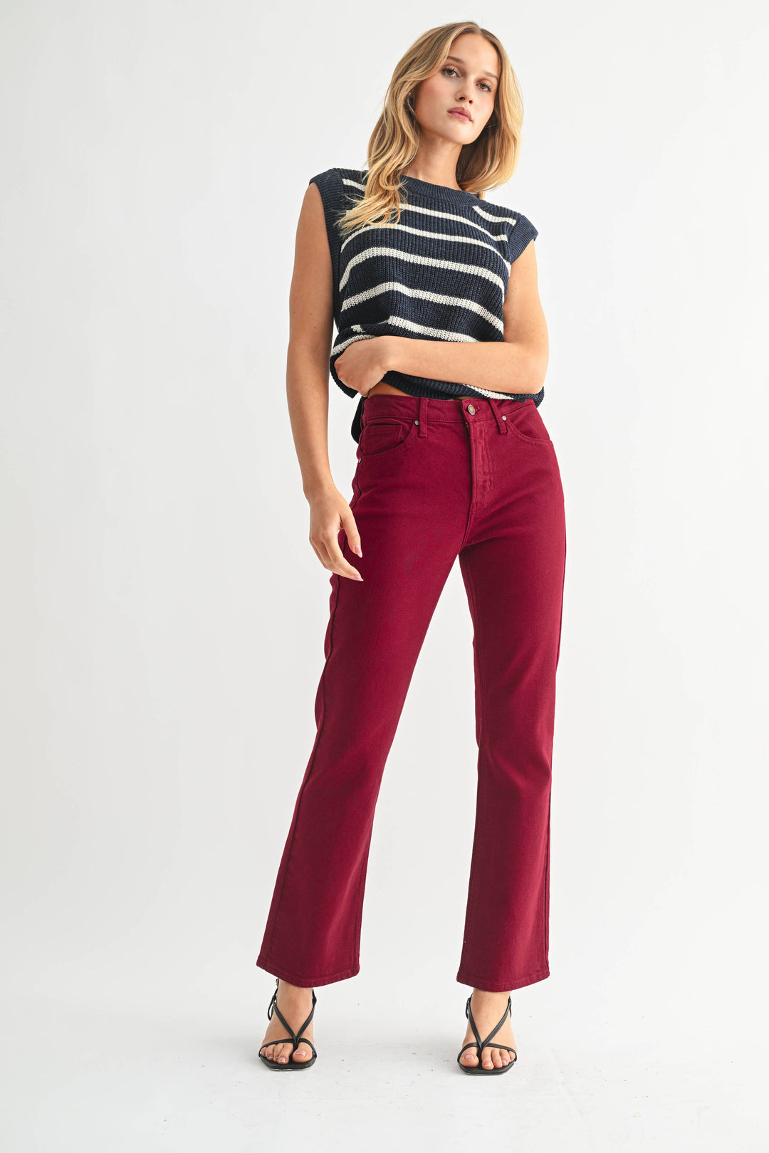 Cherry Slim Cropped Bootcut
