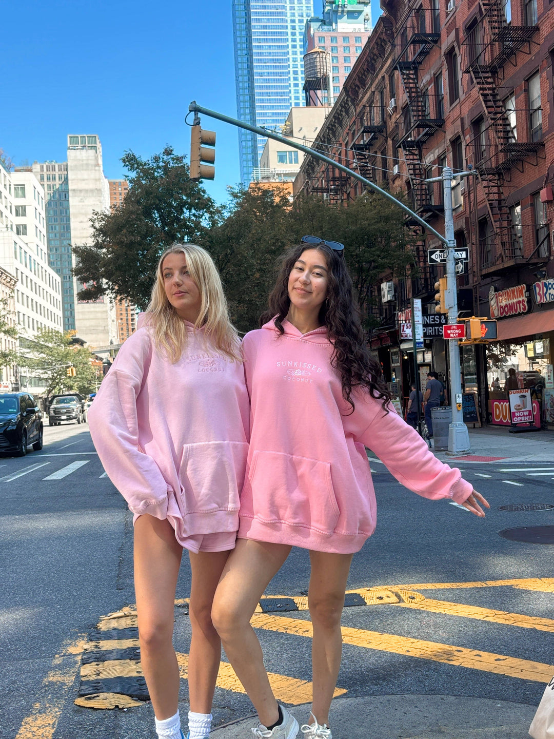 Light Pastel Magenta Stitched Sunkissedcoconut Logo Hoodie 100% Cotton - Baycreek & Co