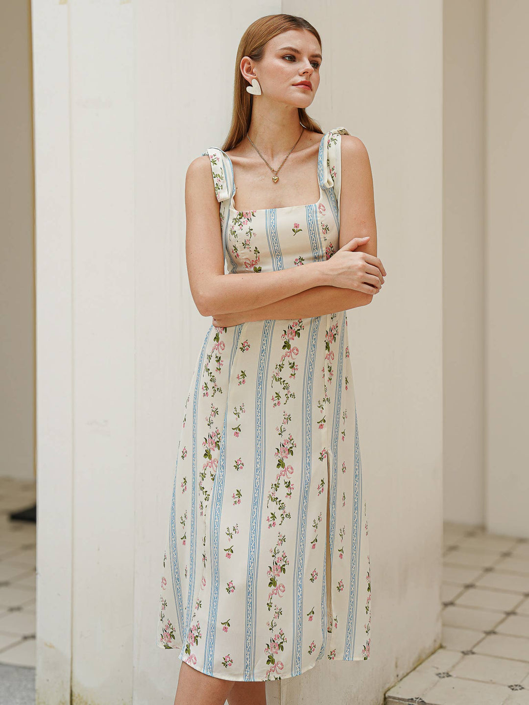 Floral Stripe Sundress