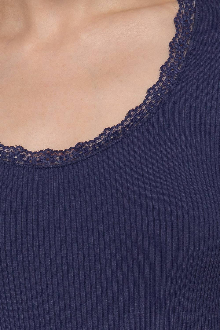 Navy Delaney Lace Long Sleeve