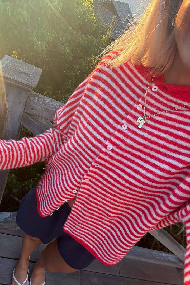 Striped Knit Cardigan