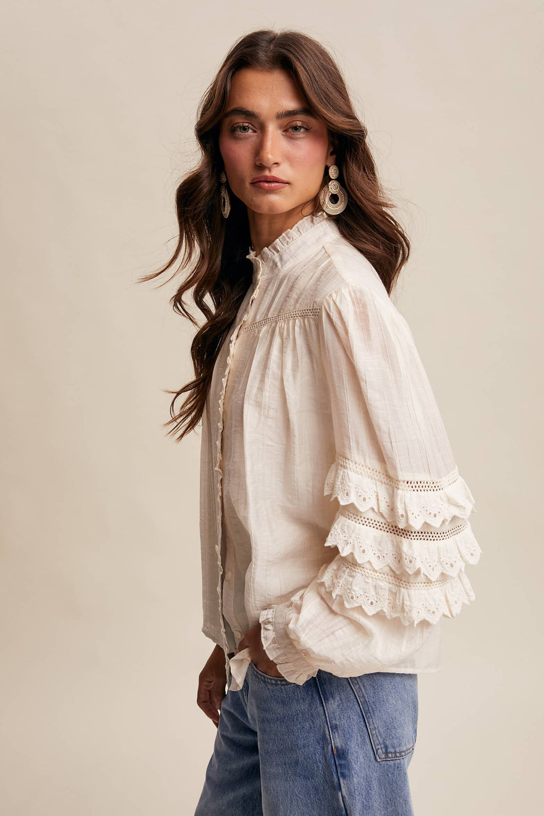 Clover Pintuck Blouse - Baycreek & Co