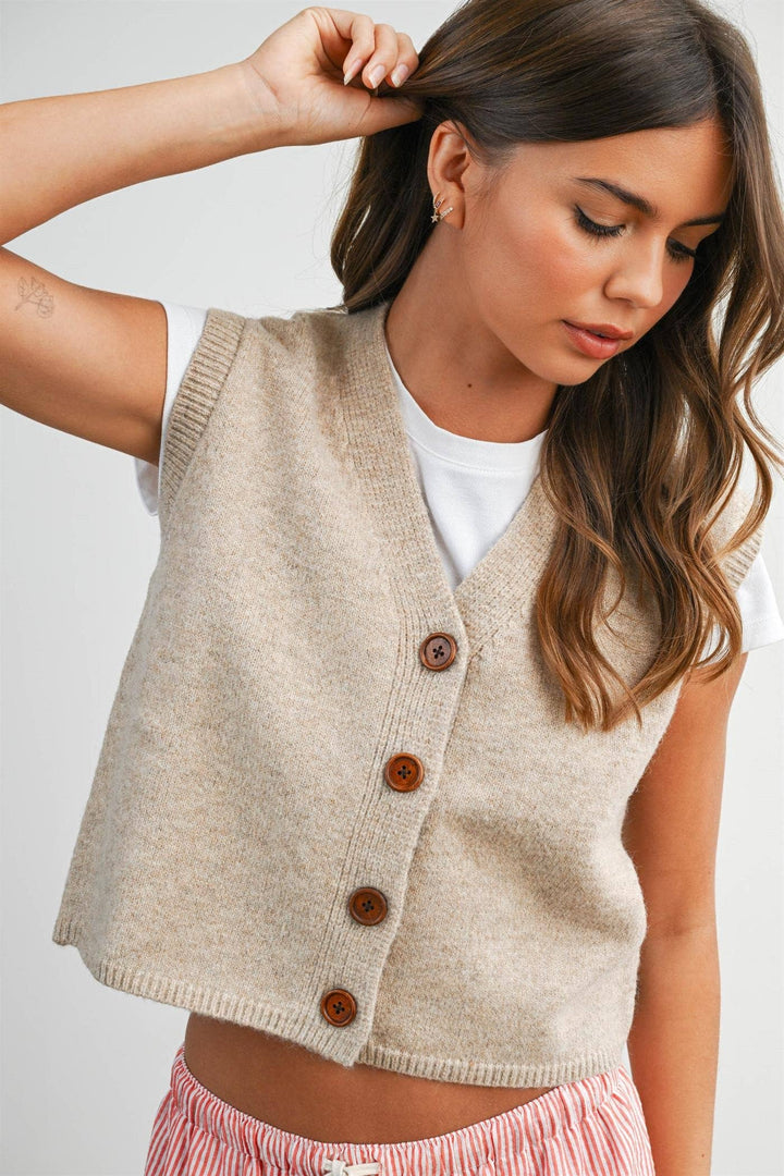 KC Knit Sleeveless Vest - Baycreek & Co