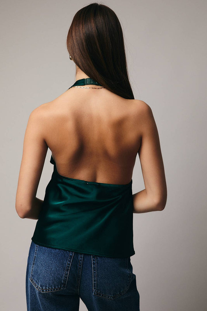 Halter Satin Top