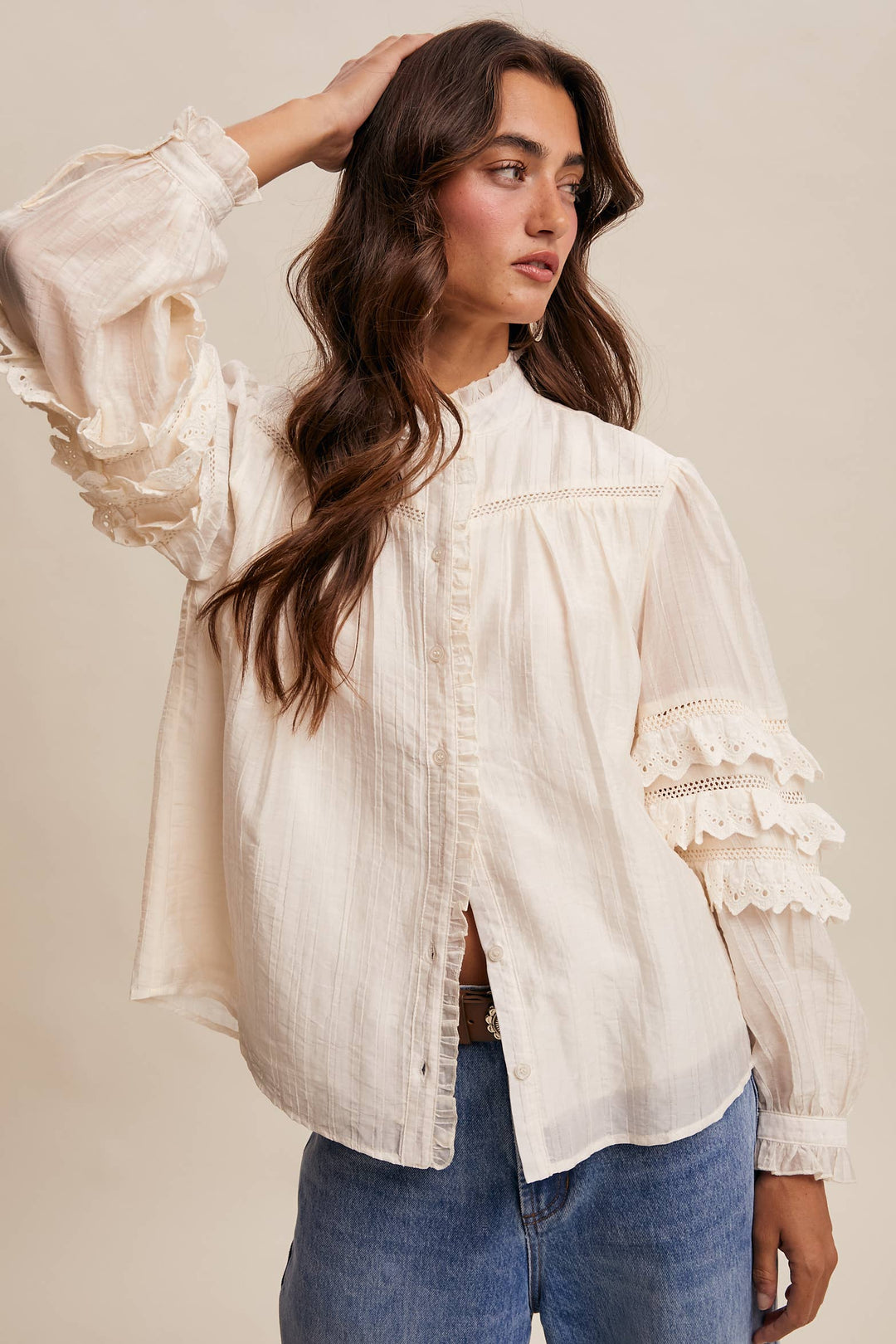Clover Pintuck Blouse - Baycreek & Co