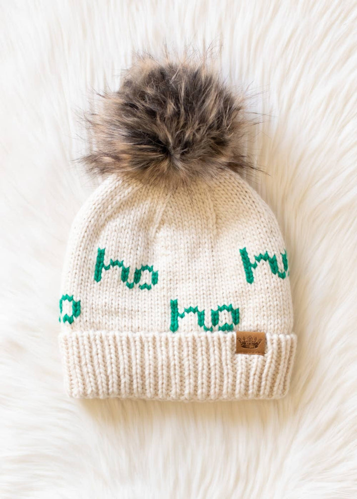 Ho Ho Ho Pom Hat- Green