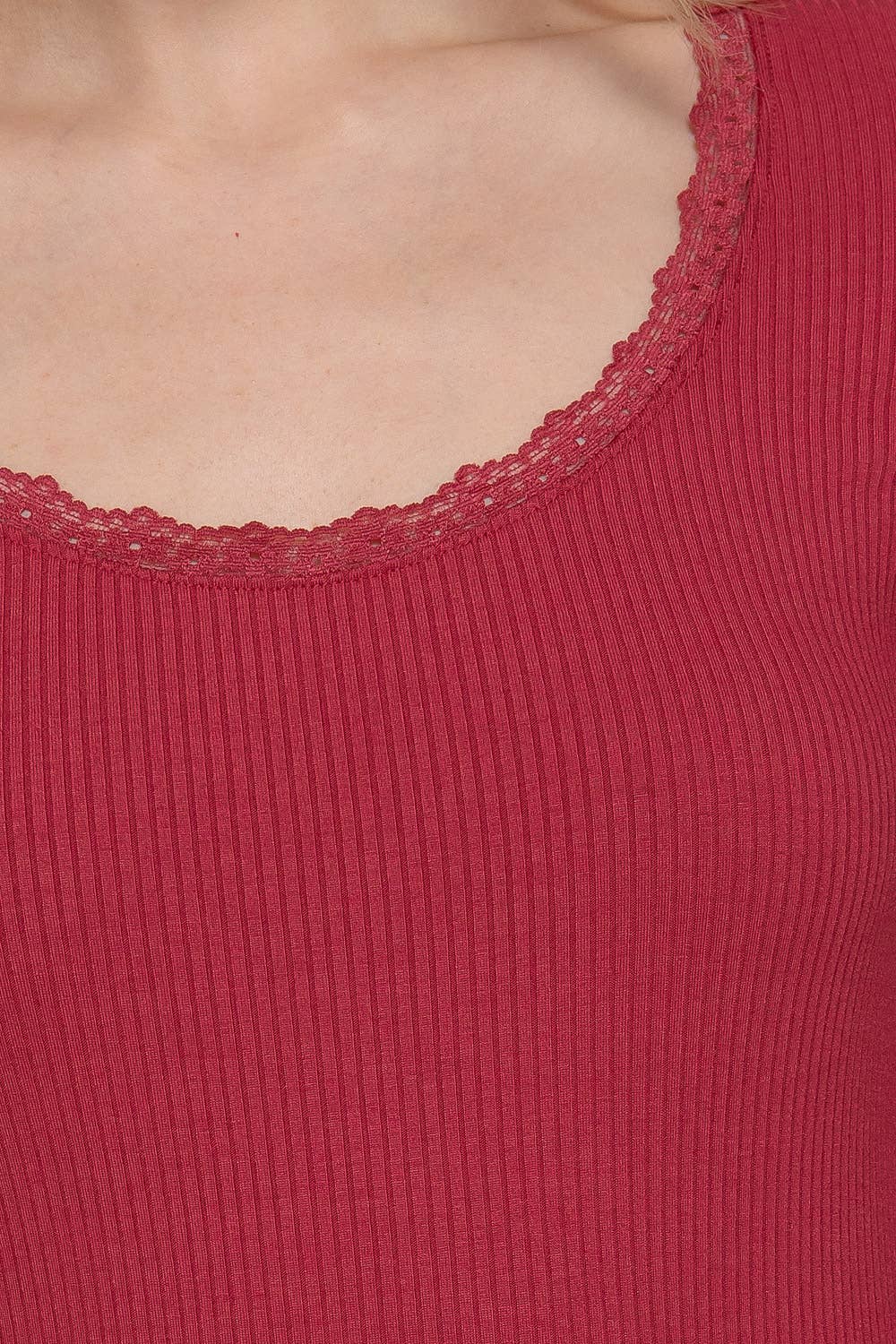 Delaney Wine Lace Long Sleeve