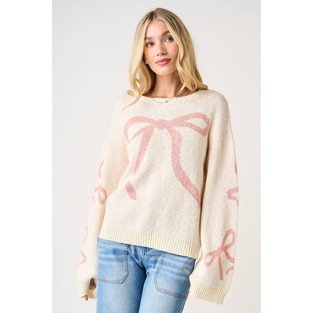 Ava Bow Sweater - Baycreek & Co