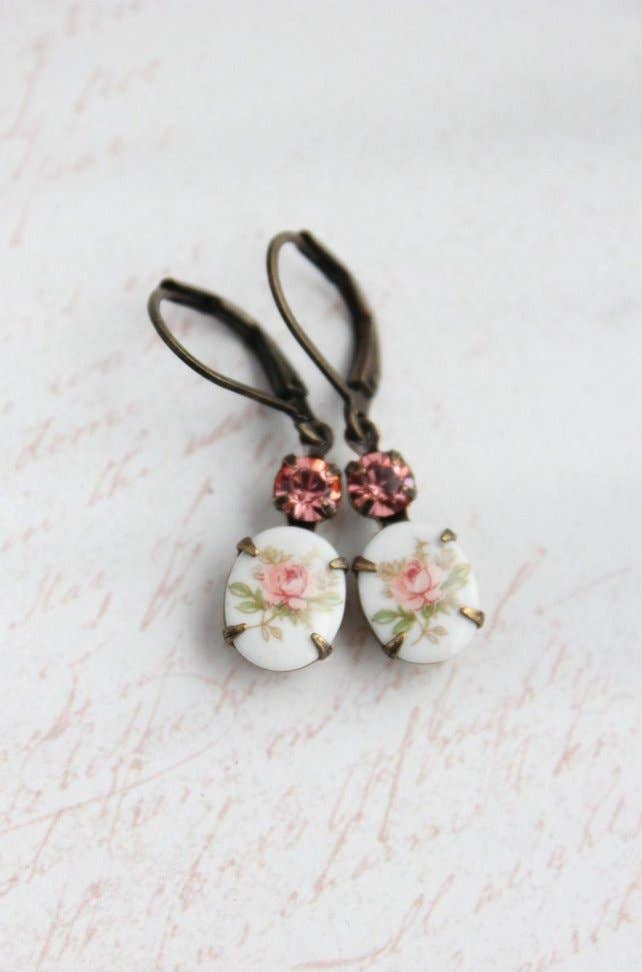 Pink Vintage Earrings