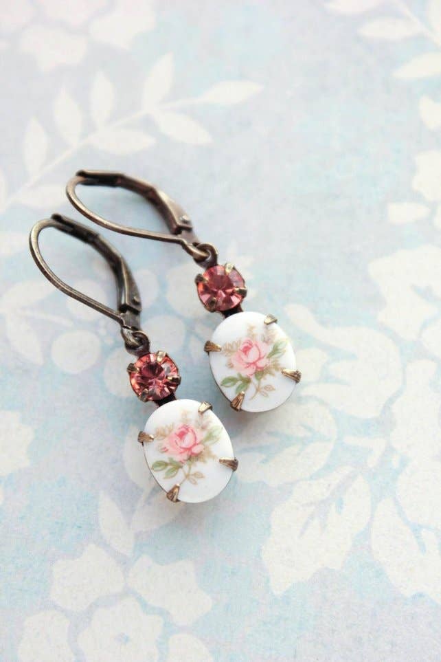 Pink Vintage Earrings