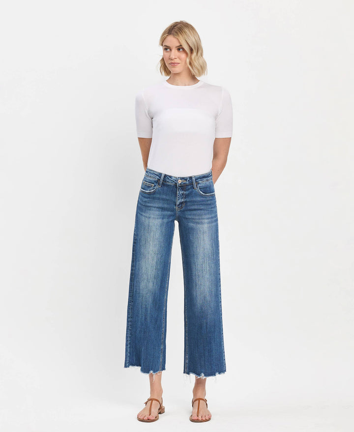 Mid Rise Wide Jeans