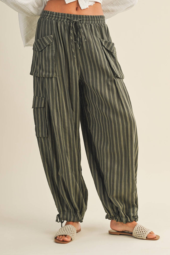 Striped Cargo Bottoms