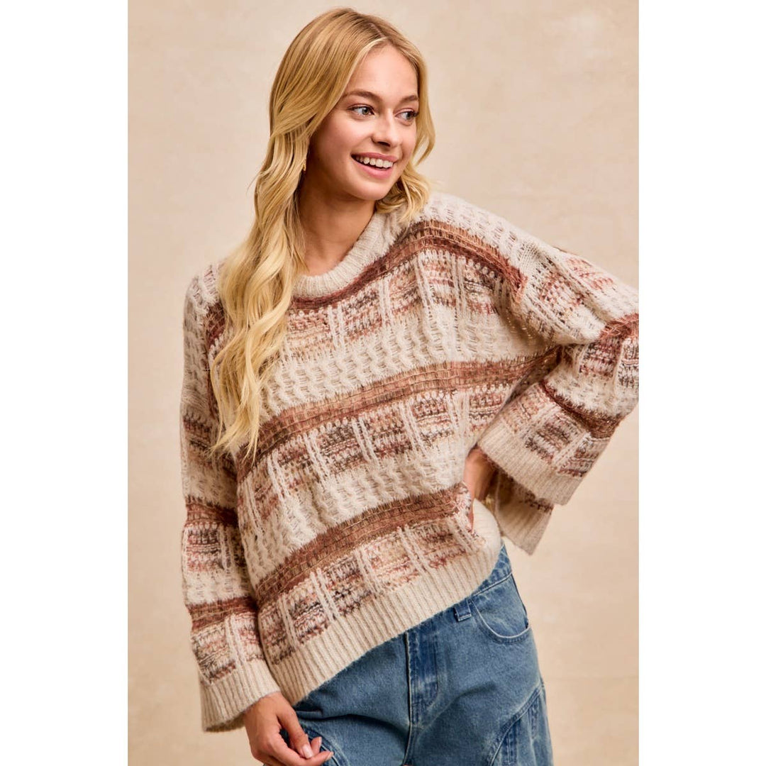 Rust & Cream Sweater