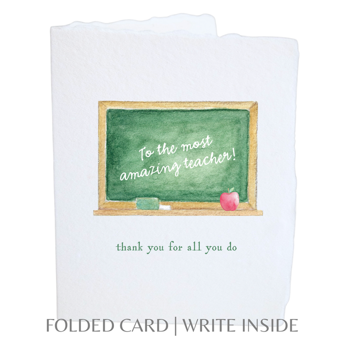 Chalkboard Amazing Teacher Appreciation | Greeting Card - Baycreek & Co