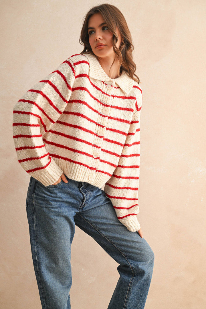 Poppy Button Down Knit Sweater