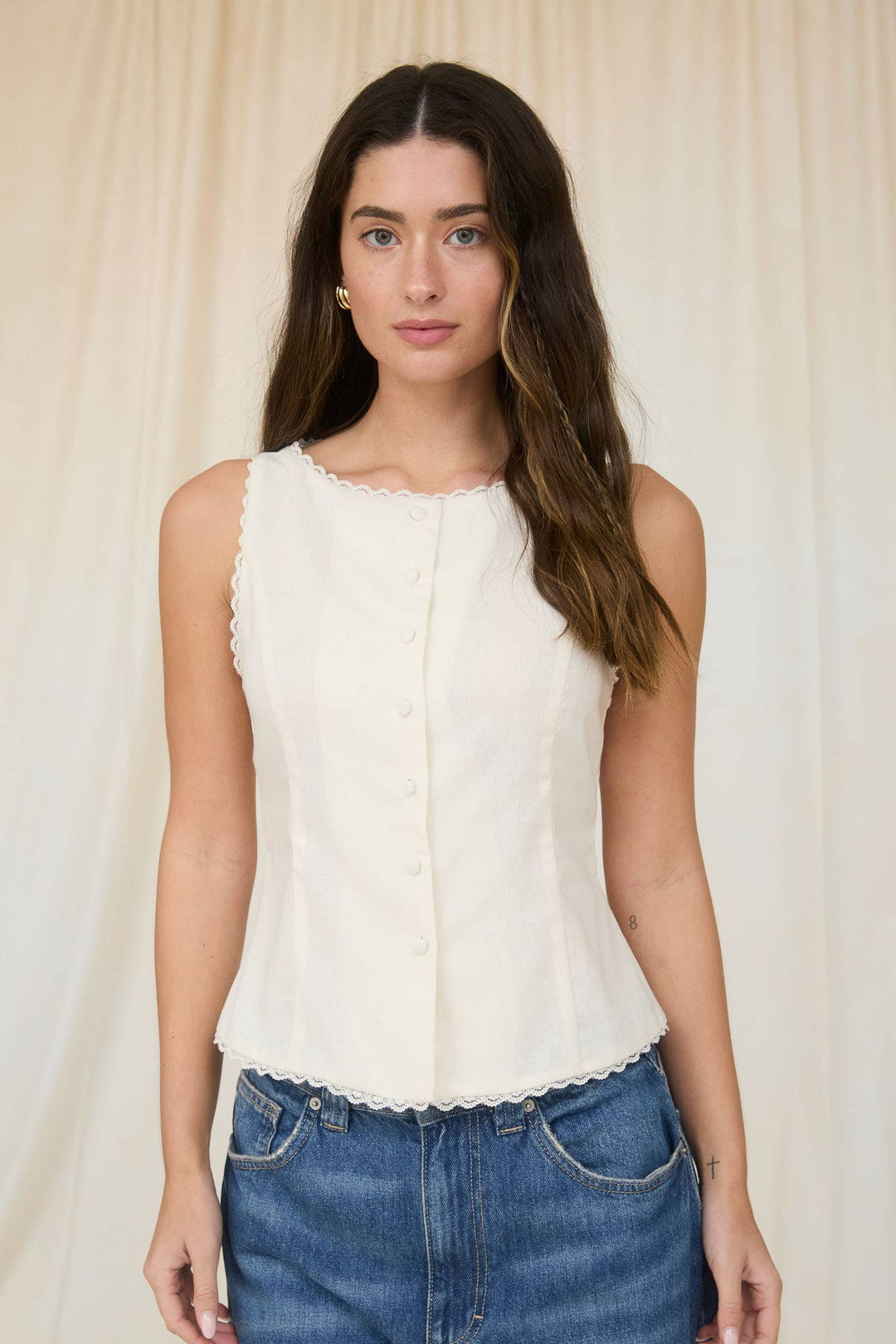 Lace Vest Top - Baycreek & Co