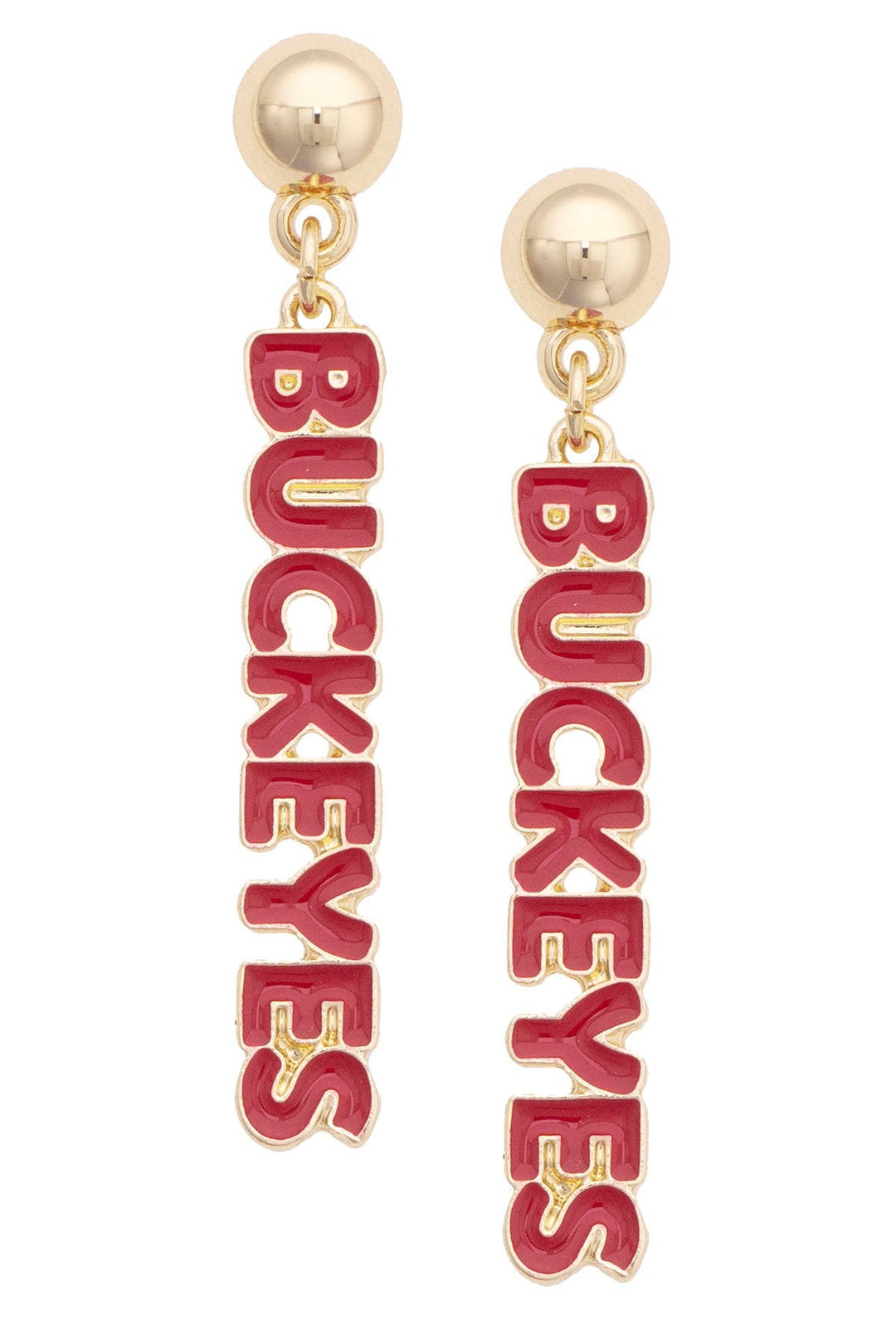 Buckeyes Puffy Earrings