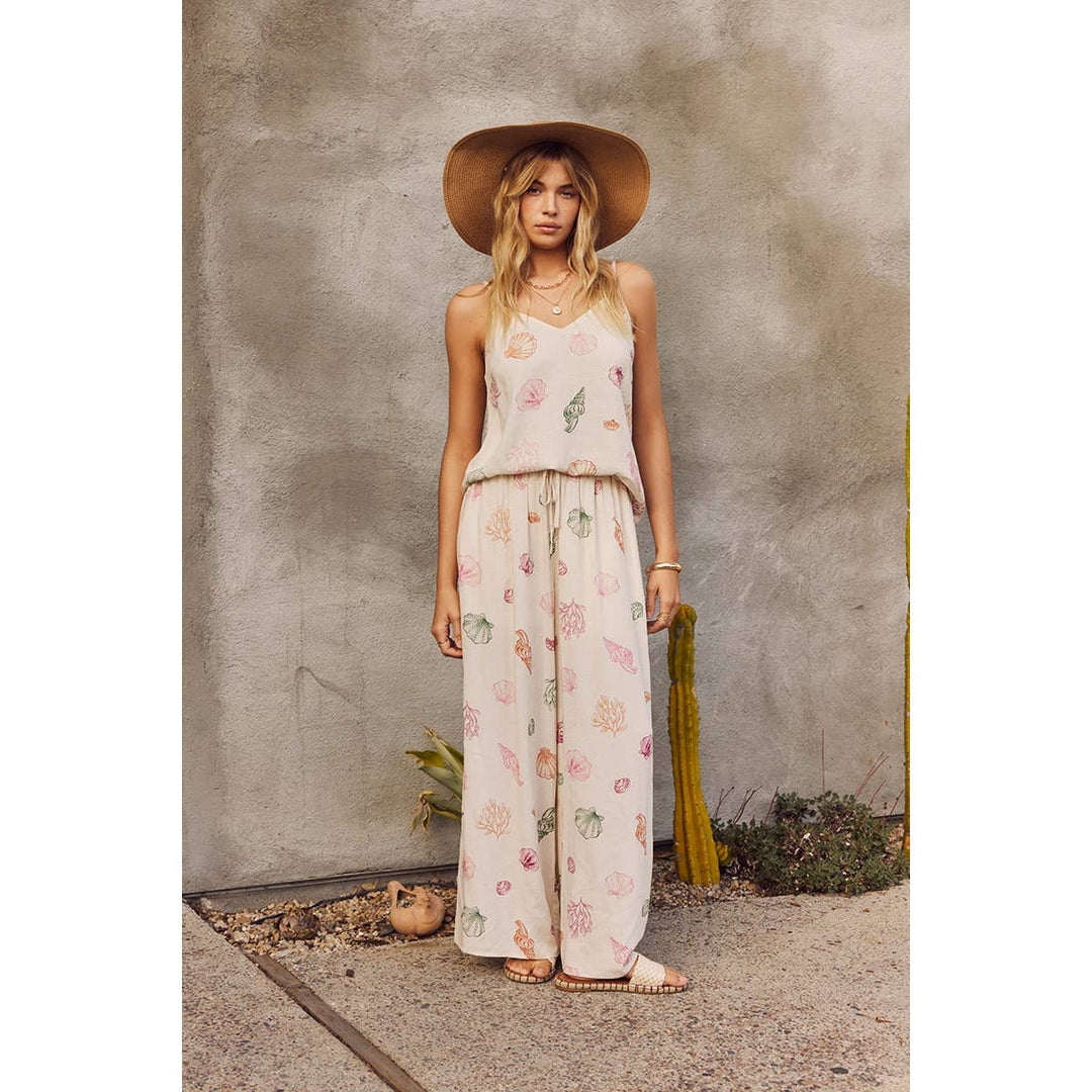Seashell Wide Leg Bottoms - Baycreek & Co