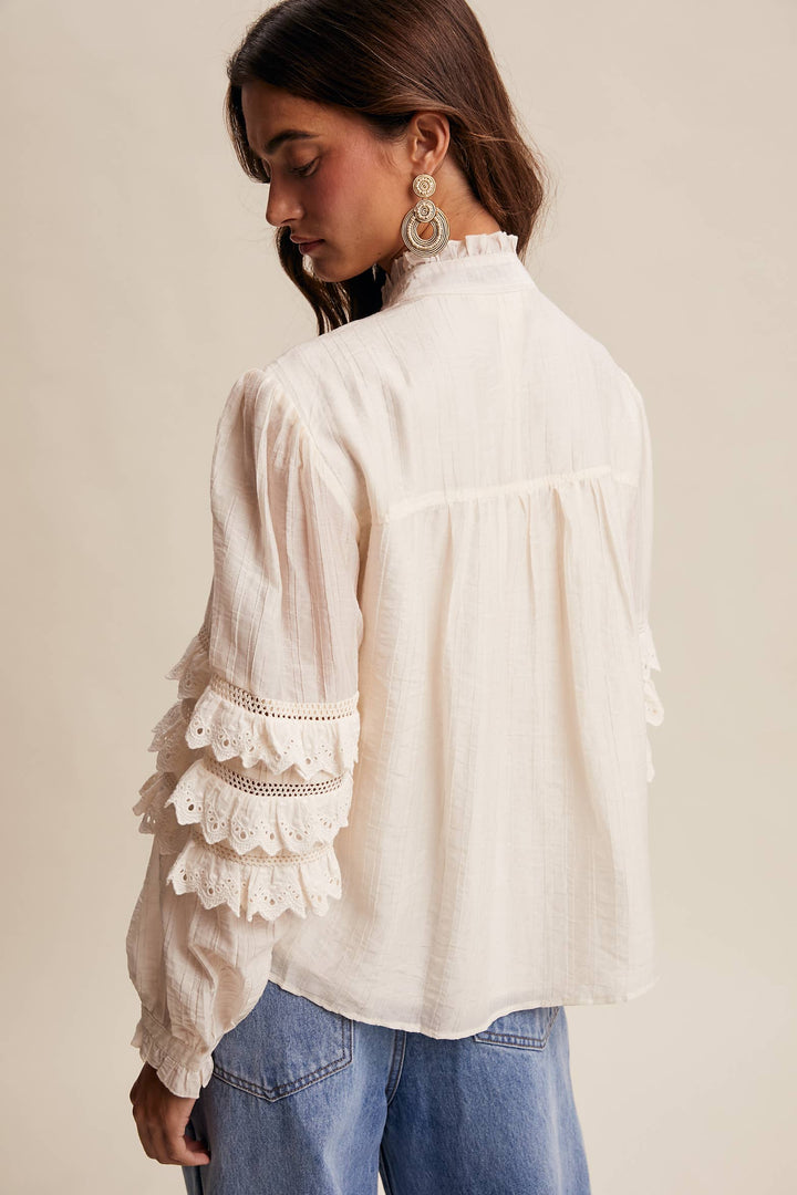 Clover Pintuck Blouse - Baycreek & Co