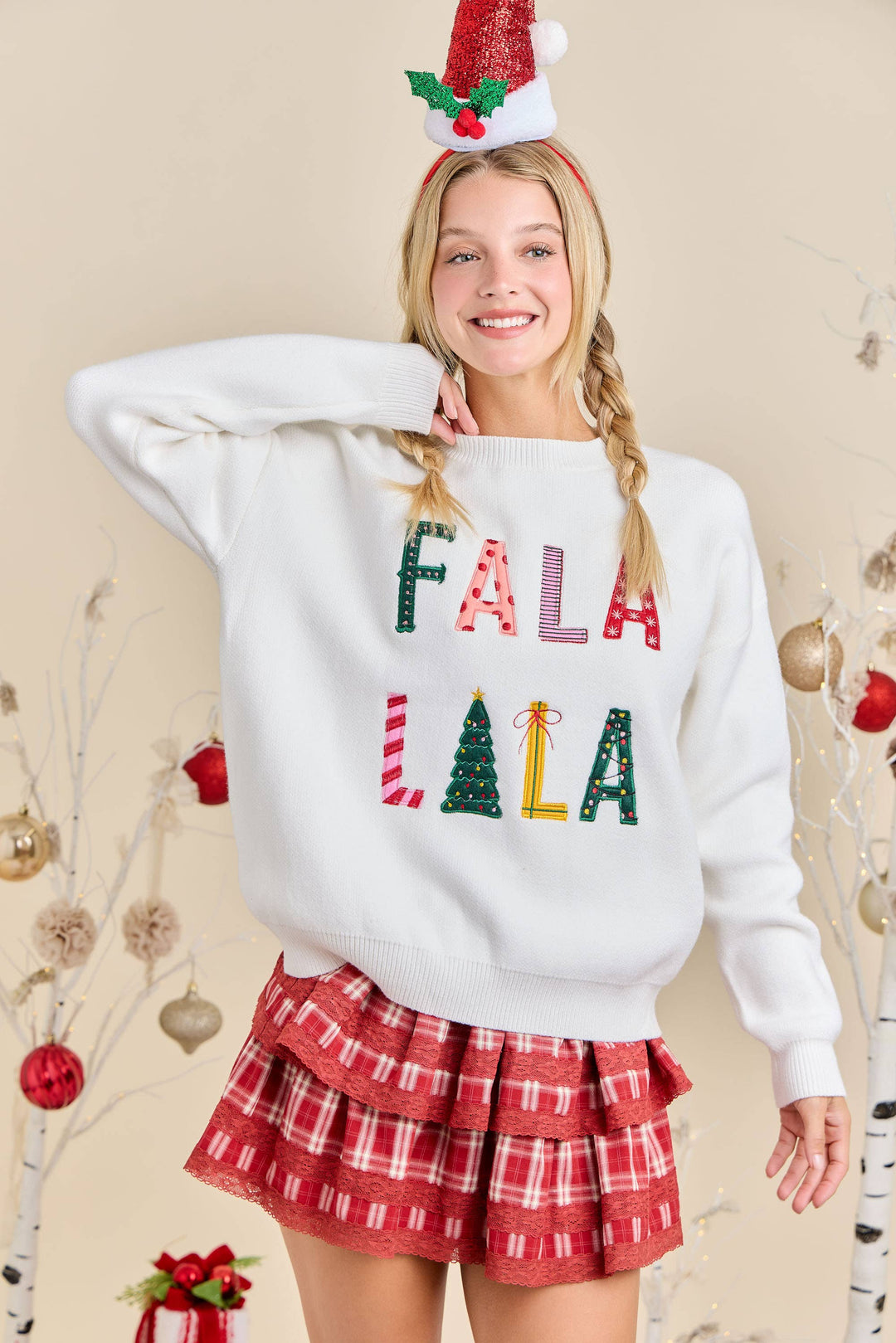 Merry Plaid Tiered Skort