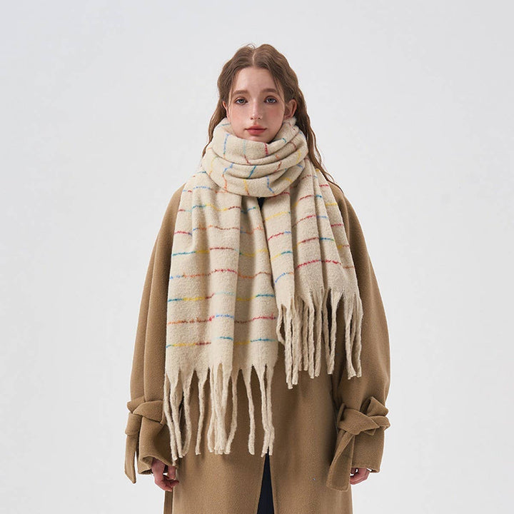 Gradient Soft Striped Scarf for Winter_CWASC2322 - Baycreek & Co