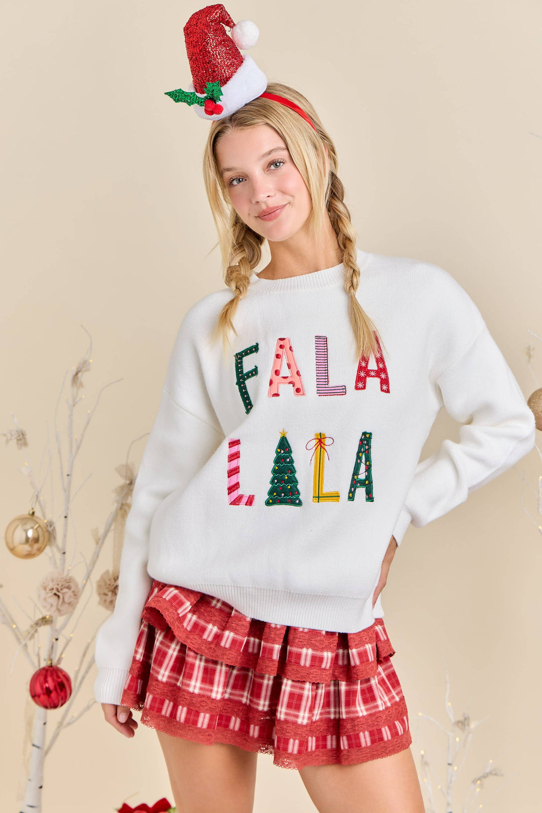FALA LALA Christmas Knit Sweater