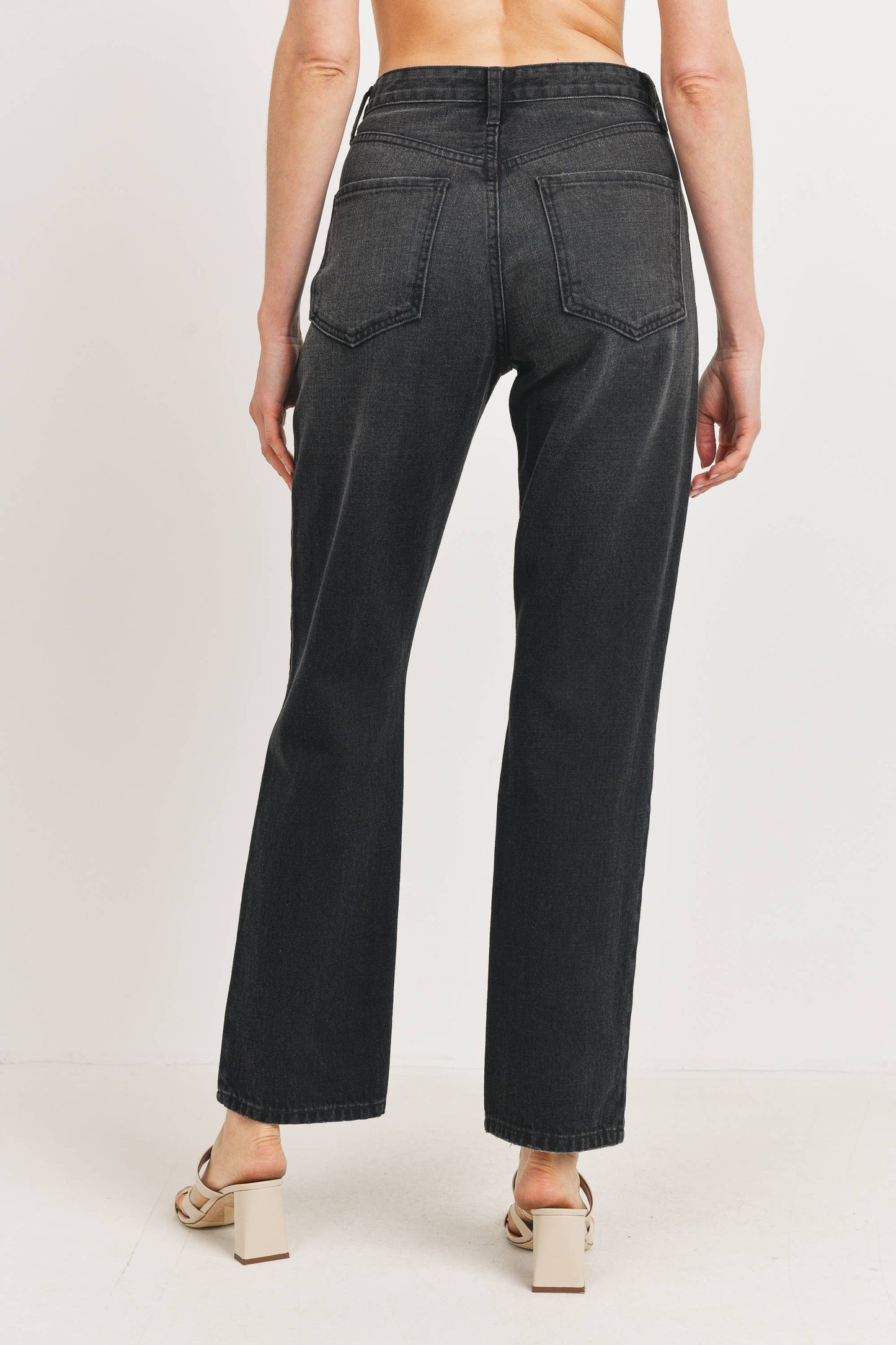 High Rise Long Straight Jean