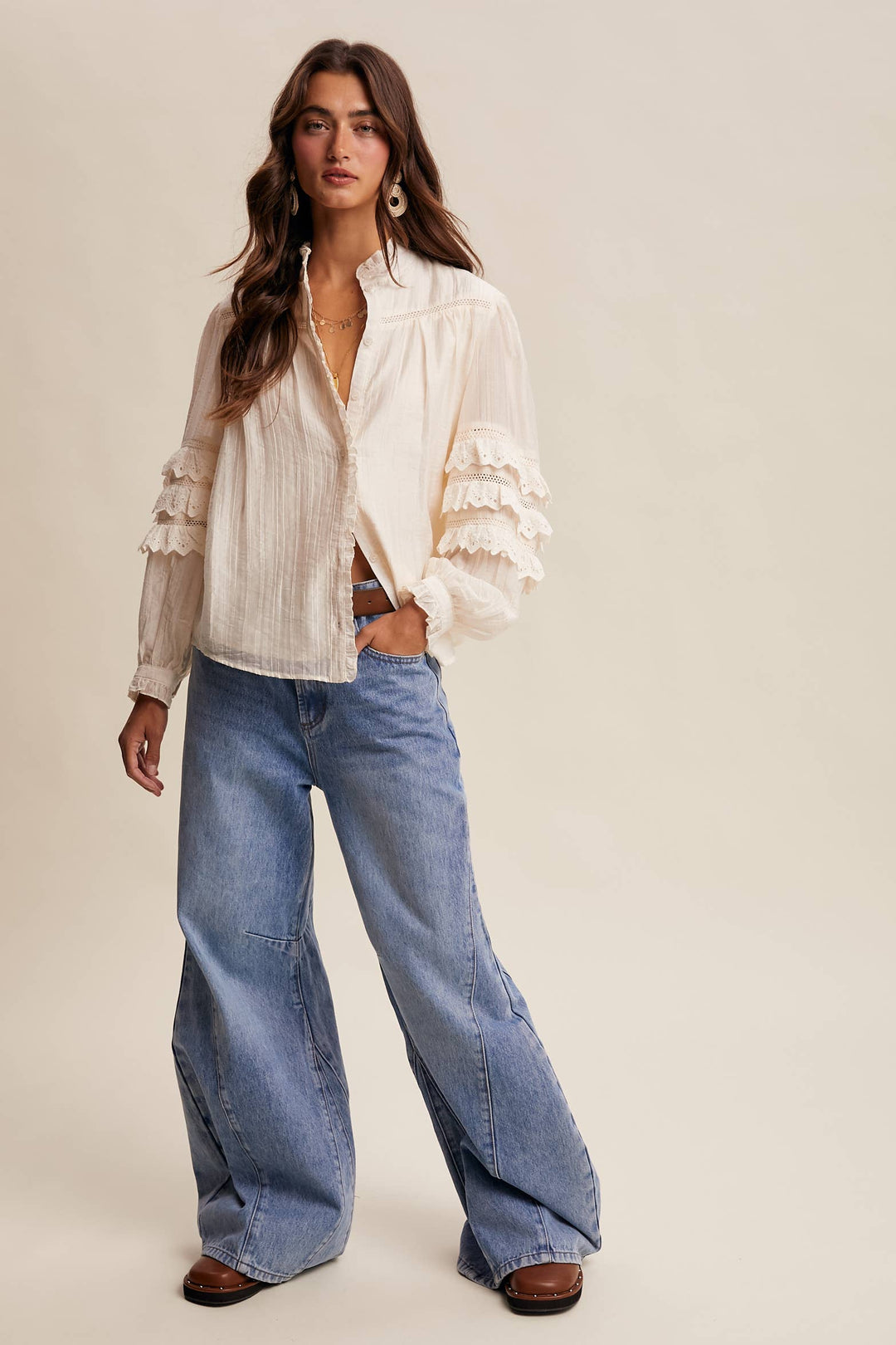 Clover Pintuck Blouse - Baycreek & Co