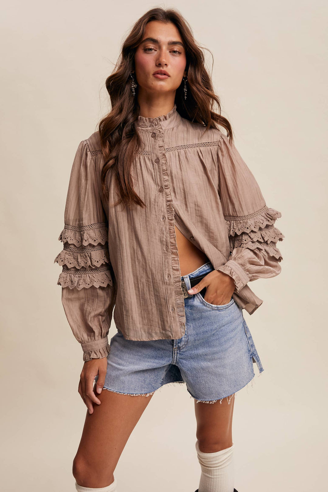 Clover Pintuck Blouse - Baycreek & Co