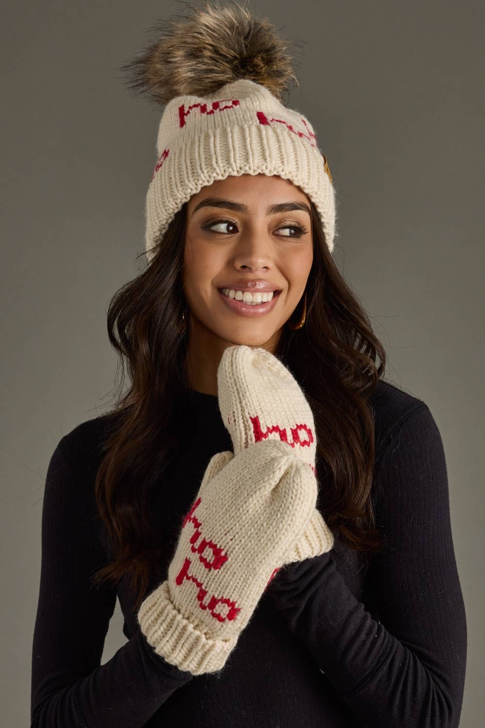 Ho Ho Ho Pom Hat- Red